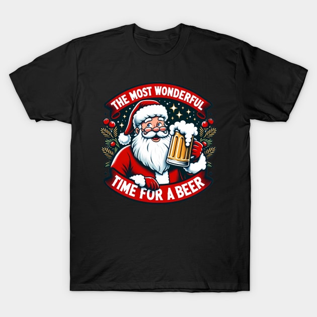 Most Wonderful Time for a Beer T-Shirt by MZeeDesigns